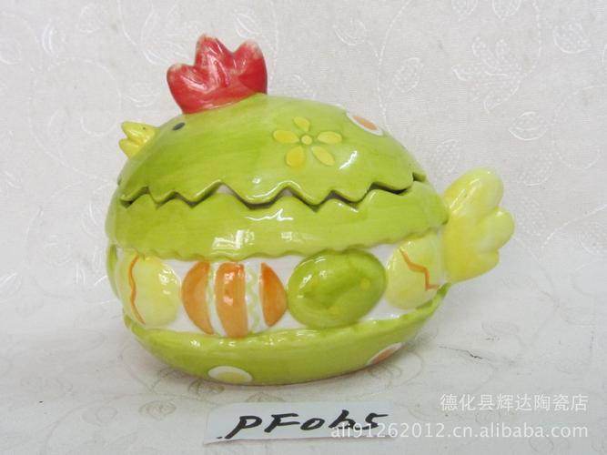 輕質(zhì)陶瓷復活節(jié)動物小雞儲物罐PF0635 批發(fā)工藝品優(yōu)選